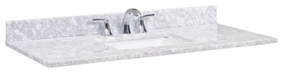 Oristano Natural Marble Vanity Top With White Sink, 48"