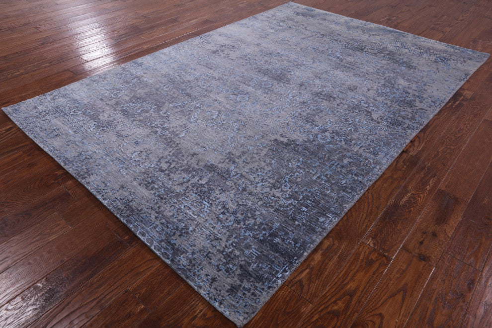 Wool and Silk Persian Hand Knotted Rug 6' 0" X 8' 11" Q6951