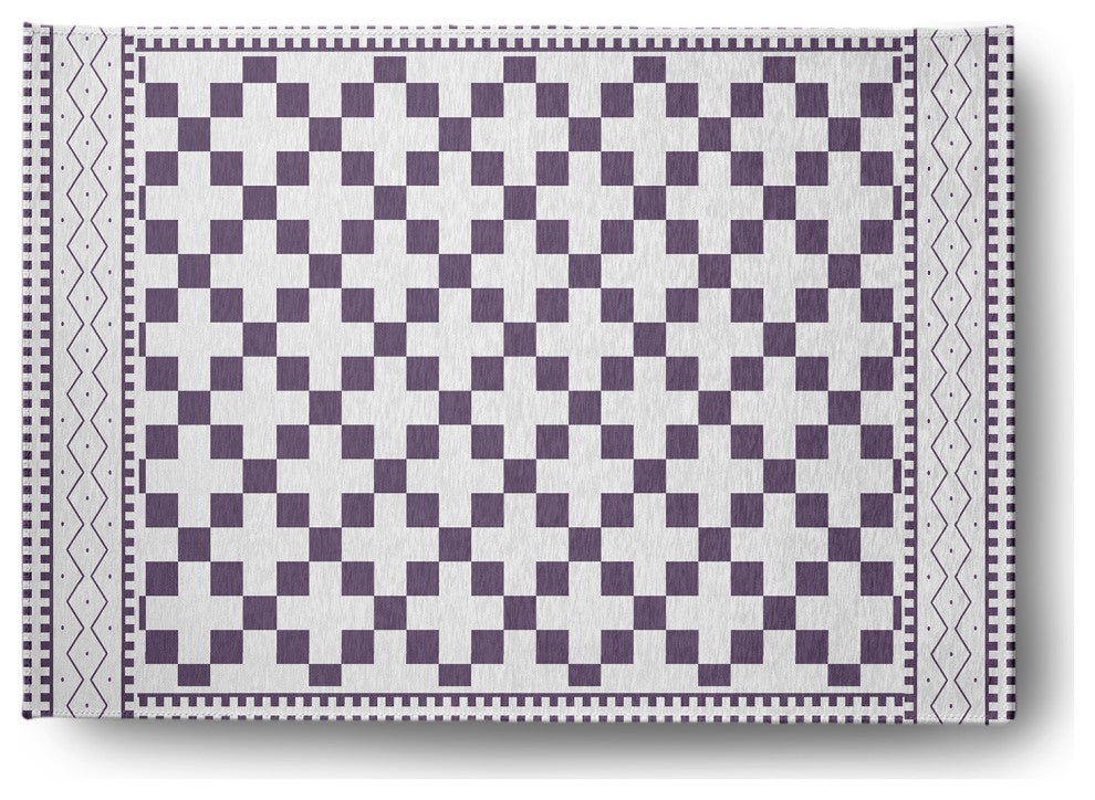 Cross and Squares Indoor/Outdoor Rug