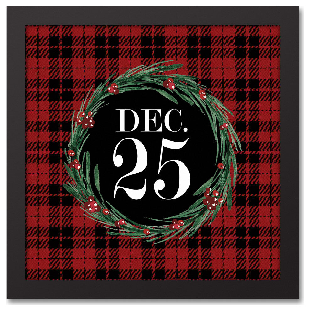 Dec. 25 12x12 Black Framed Canvas