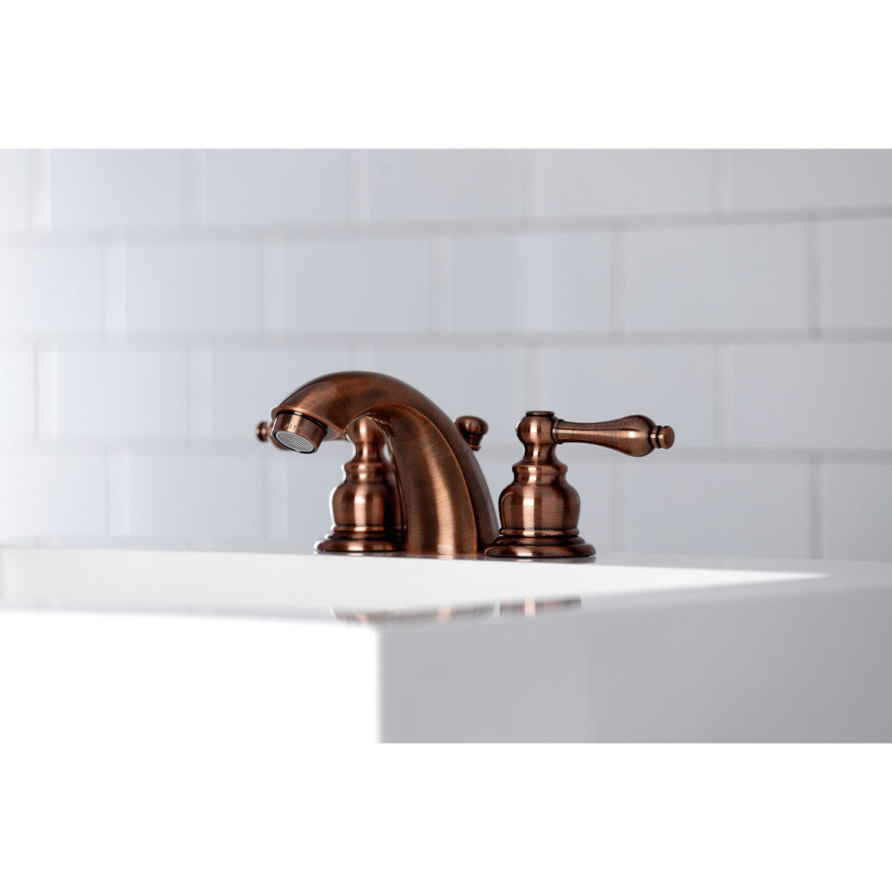 Kingston Brass KB946AL Victorian Widespread Bathroom Faucet, Antique Copper