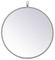 Elegant Decor MR4718S Metal Frame Round Mirror, Decorative Hook, 18"