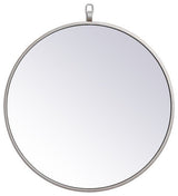 Elegant Decor MR4718S Metal Frame Round Mirror, Decorative Hook, 18"