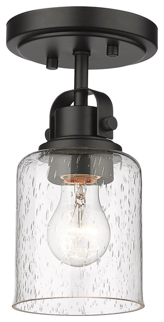 Z-LITE 340F1-MB 1 Light Flush Mount, Matte Black