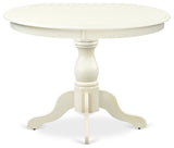 5 Pc Dining Set, Linen White Small Table, 4 Linen White Chairs For, Linen White