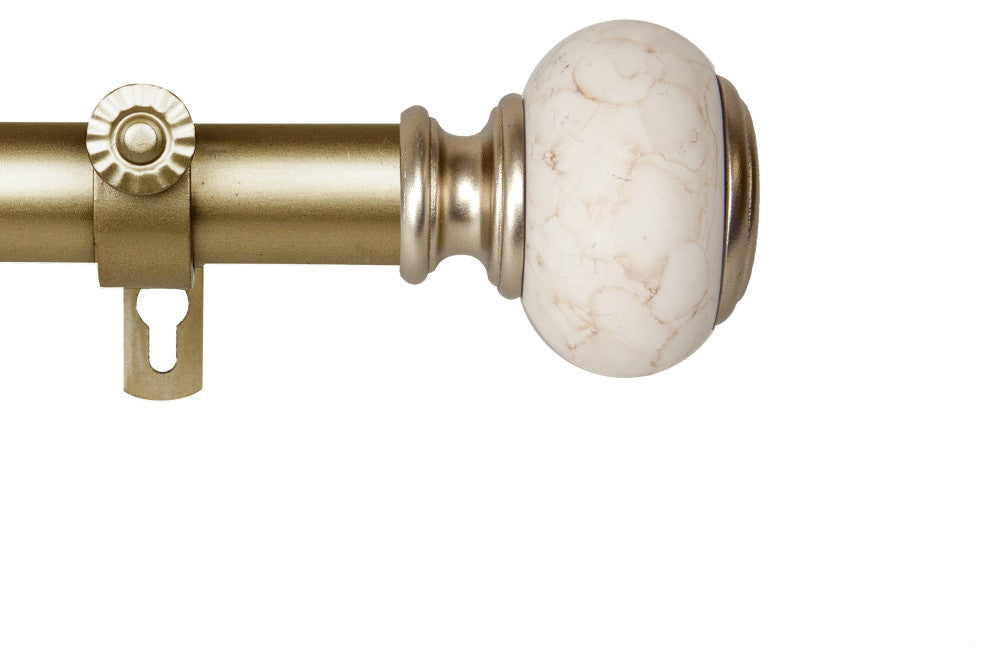 Hadley 1" Diameter Curtain Rod, Gold, 160-240"