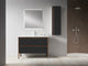 Ikon Modern Standing Bathroom Vanity, Matt Black, 48" 2dr