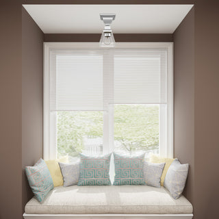 Livex Lighting Mission 1 Light Polished Chrome Semi-Flush