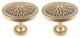 Large Starburst Holdback Medallion, Copper, Set of 2