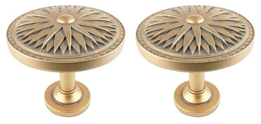 Large Starburst Holdback Medallion, Copper, Set of 2