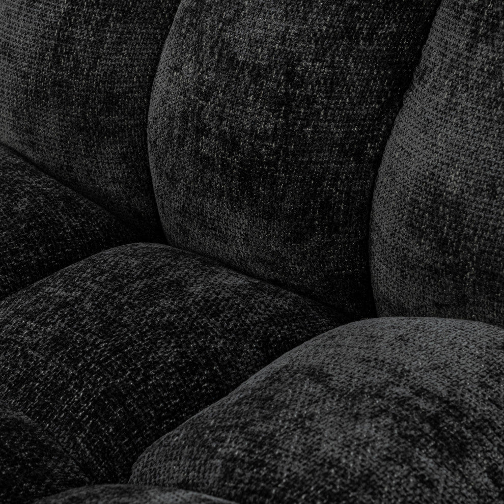 Roba Upholstered Fabric Swivel Lounge Chair