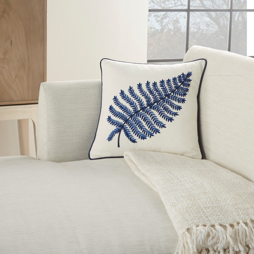 Mina Victory NS250 Throw Pillow, Indigo, 16" x 16"