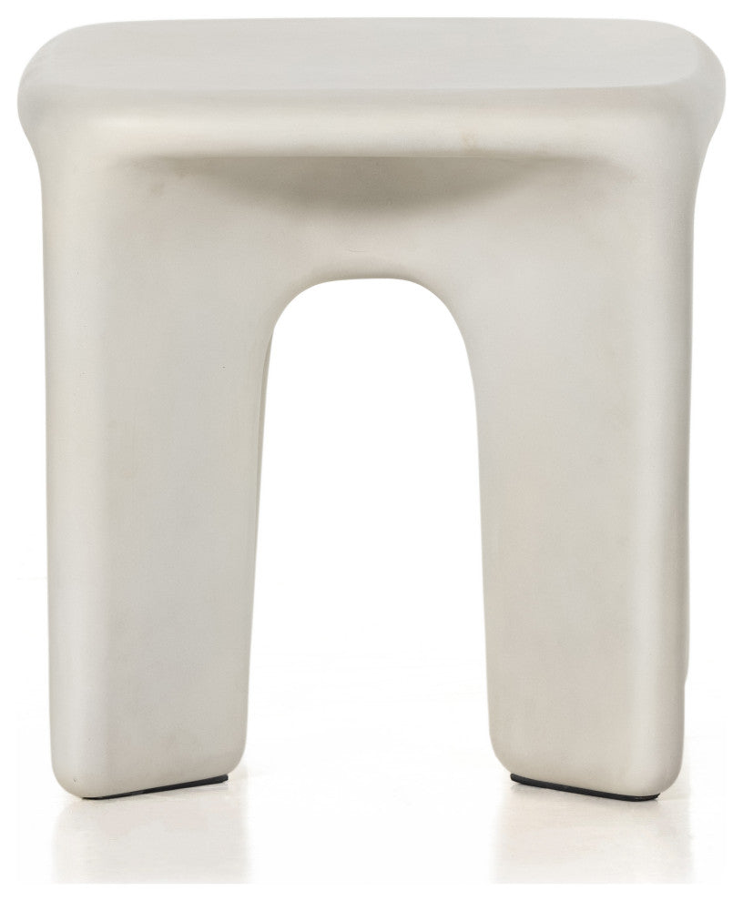 Dante End Table-White Concrete