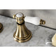 KS2983BPL Bel Air Widespread Bathroom Faucet With Brass Pop-Up, Antique Brass