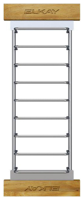 LKDR0717SS Elkay Crosstown Stainless Steel Drying Rack with Wood Handles