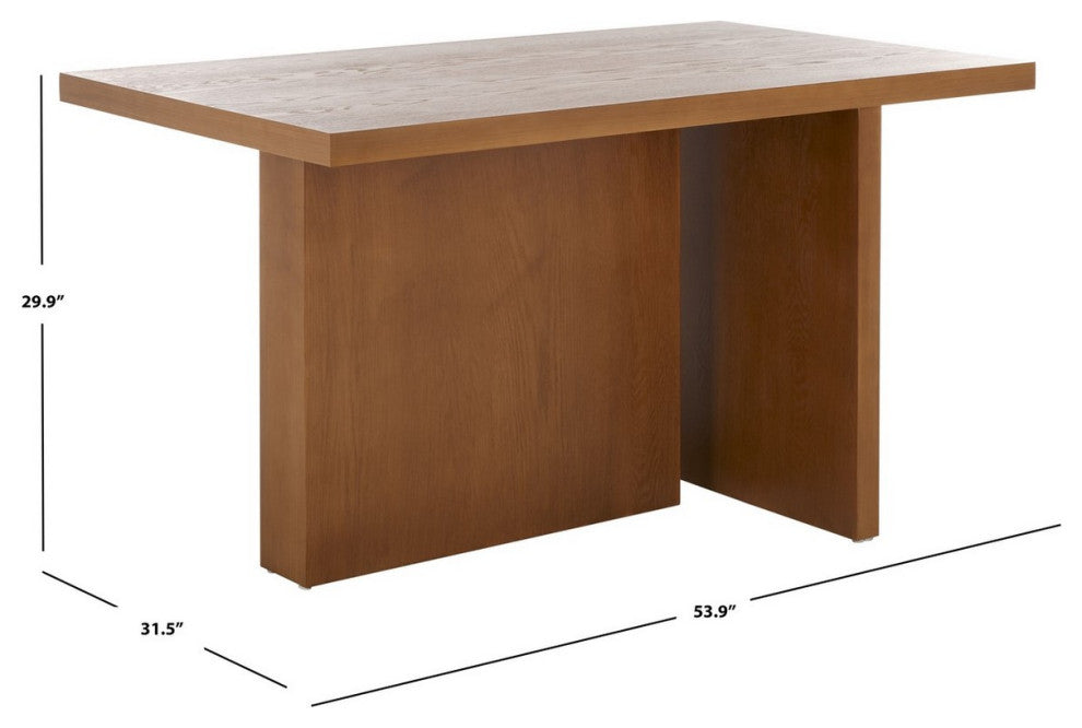 Safavieh Assana Dining Table, Natural Brown, Natural Brown