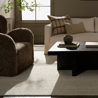 Jaipur Living Mere RNE03 Handmade Solid Ivory Area Rug, 8'6"x11'6"