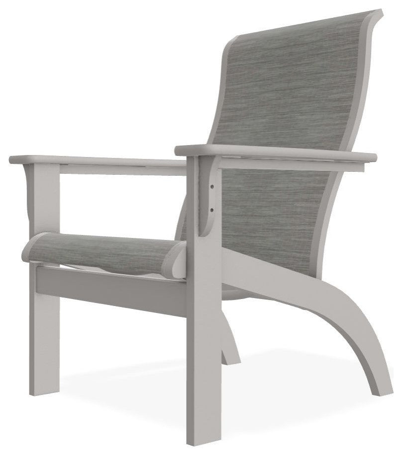 Adirondack Sling Outdoor Adirondack Armchair, Sicily/Warm Gray