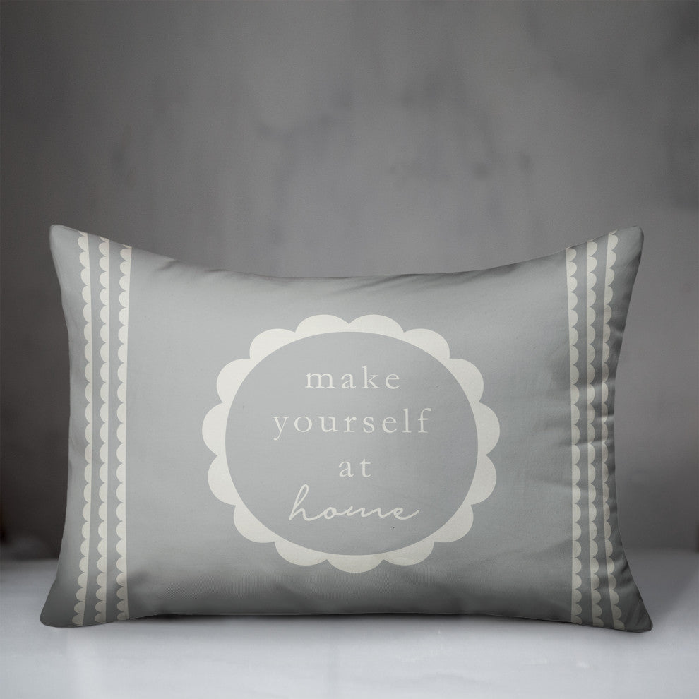 Make Yourself At Home Scalloped 6 14x20 Spun Poly Pillow