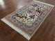 Hunting Scene Handmade Wool and Silk Authentic Signed Persian Isfahan Rug, 4'x7'
