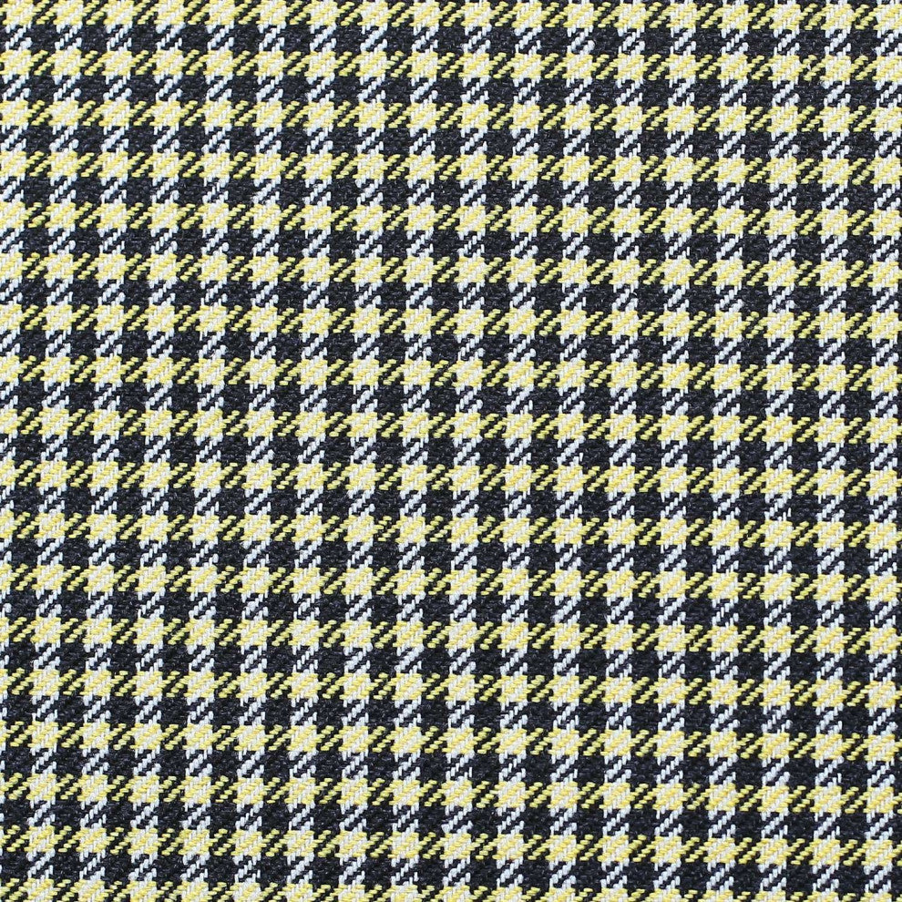 Set of 4 Yellow Houndstooth Lumbar Pillow Covers