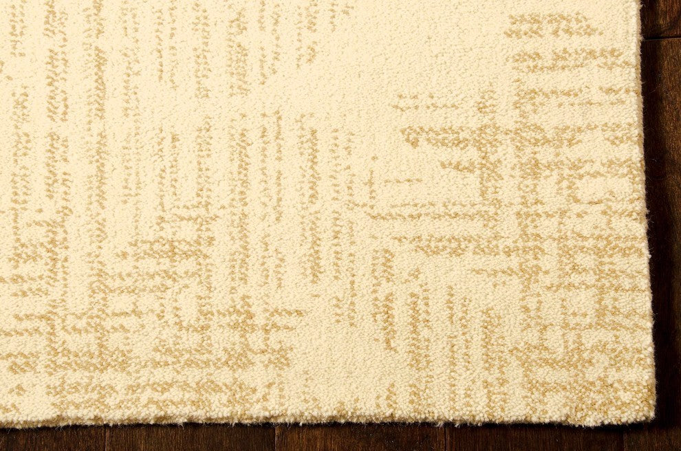 Calvin Klein Home Urban Linen Flower Biscuit Area Rug By Nourison, 2'6"x4'
