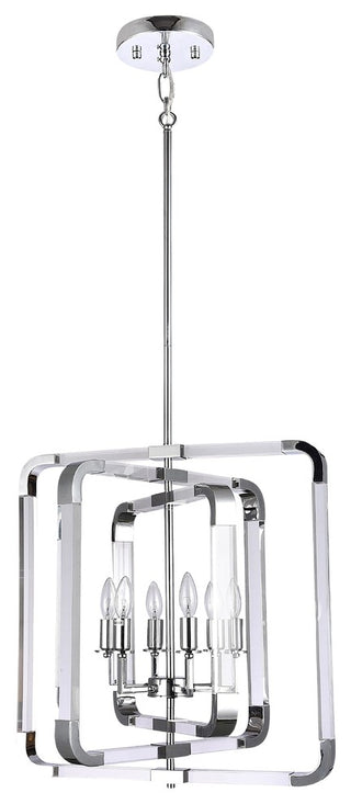 6-Light Ceiling Fixture, Chrome