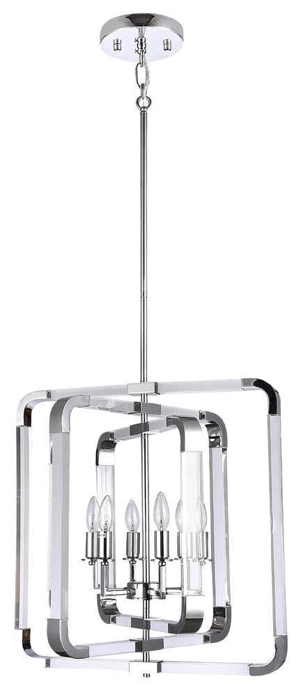 6-Light Ceiling Fixture, Chrome