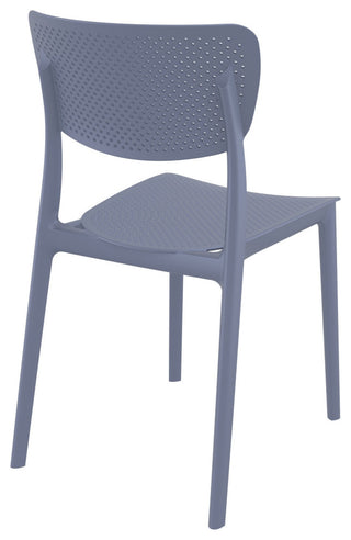 Lucy Outdoor Dining Chair, Set of 2, Dark Gray