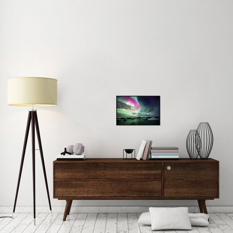 "Ja Kulsala Lake" Framed Canvas Giclee by Liloni Luca, 23x16"