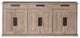 82" Brown Solid Wood 3-Drawer Sideboard With 6-Doors