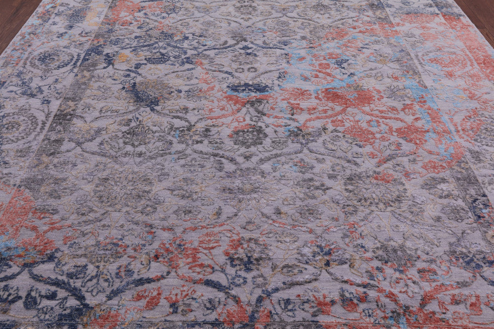 9' 0" X 11' 11" Wool & Silk Persian Handmade Rug - Q13512