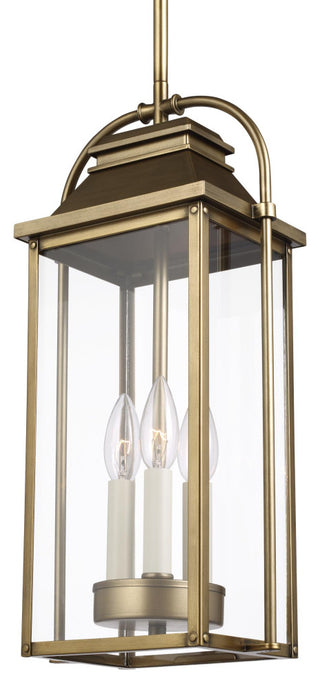 Wellsworth Pendant, Painted Distressed Brass