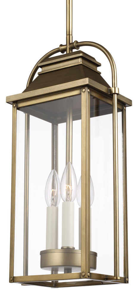 Wellsworth Pendant, Painted Distressed Brass