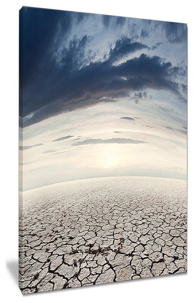 "Dry Soil Dreamscape" Landscape Canvas Photo Print, 16"x32"
