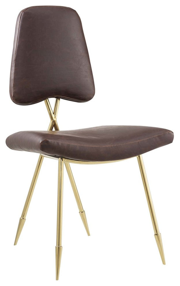 Ponder Antique Faux Leather Dining Side Chair