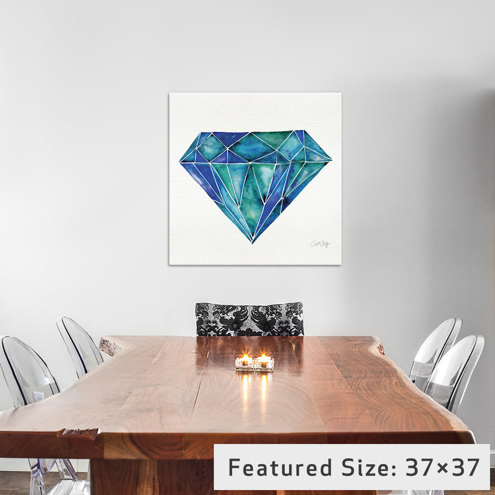 "Aquamarine Artprint" by Cat Coquillette, 37x37x1.5