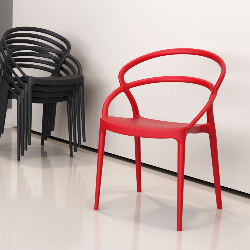 Compamia Pia Set of 2 Dining Chair, Red