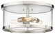 Z-LITE 3032F-PN 3 Light Flush Mount, Polished Nickel