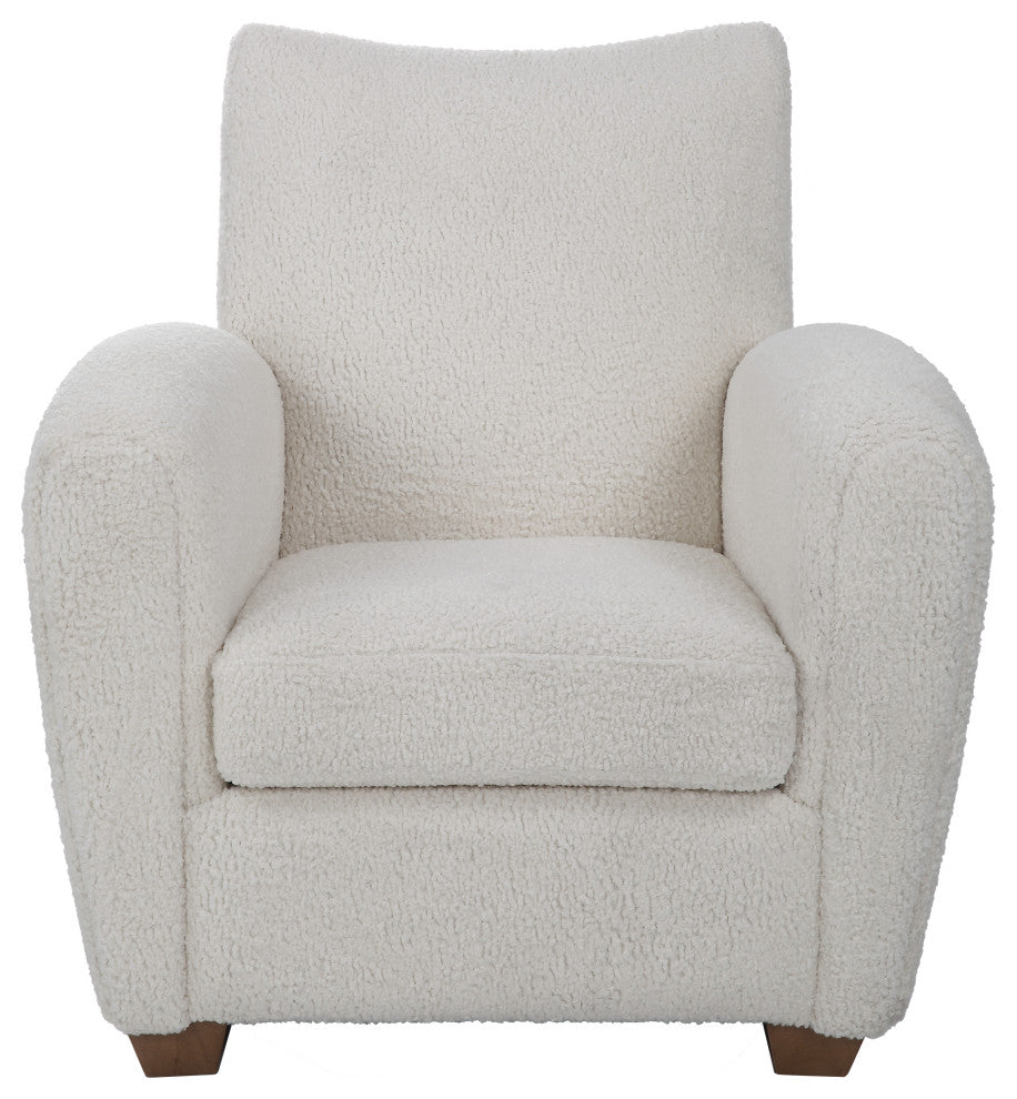 Uttermost Teddy White Shearling Accent Chair