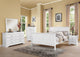 ACME Louis Philippe III EK Bed, White, Eastern King Bed