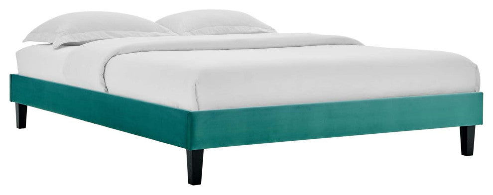 Elise King Performance Velvet Platform Bed MOD-6878-TEA