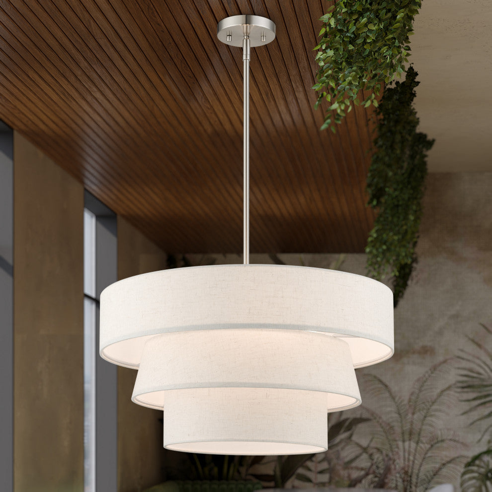 Chandler 4-Light Brushed Nickel Pendant Chandelier