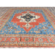 Imperial Red Afghan Peshawar Heriz Wool Hand Knotted Oriental Rug, 12'x14'7"