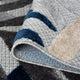Oaks Modern Floral Area Rug, Blue & Gray, 5'3" Round