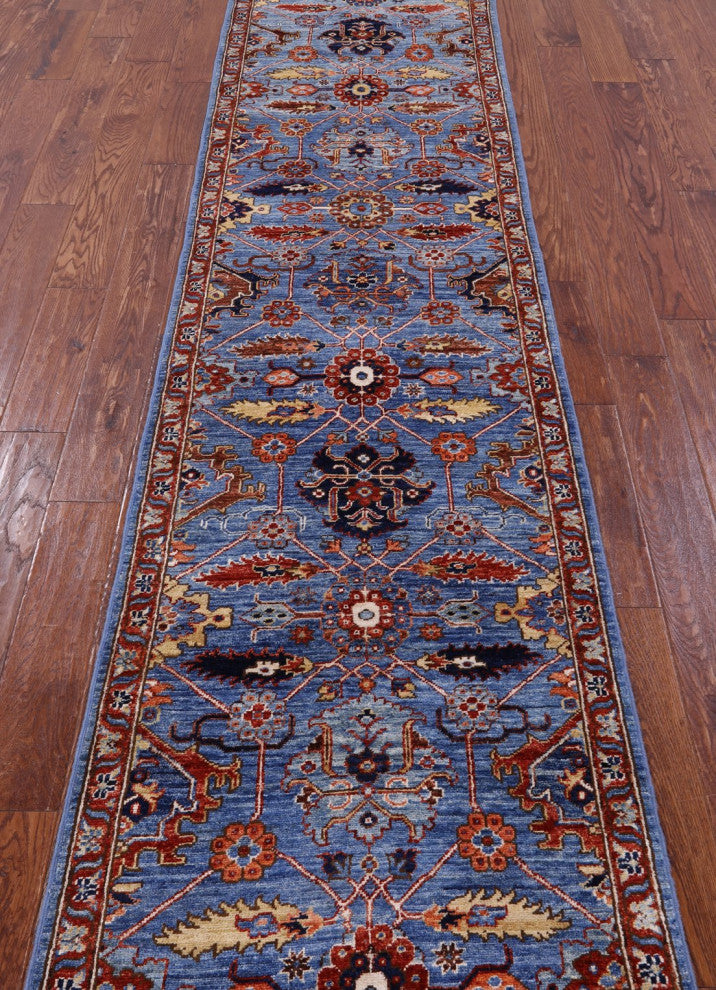 Persian Fine Serapi Hand-Knotted Wool Runner Rug 2' 7" X 10' 0" - Q12895