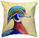 Betsy Drake Mr. Wood Duck Small Noncorded Pillow 12x12