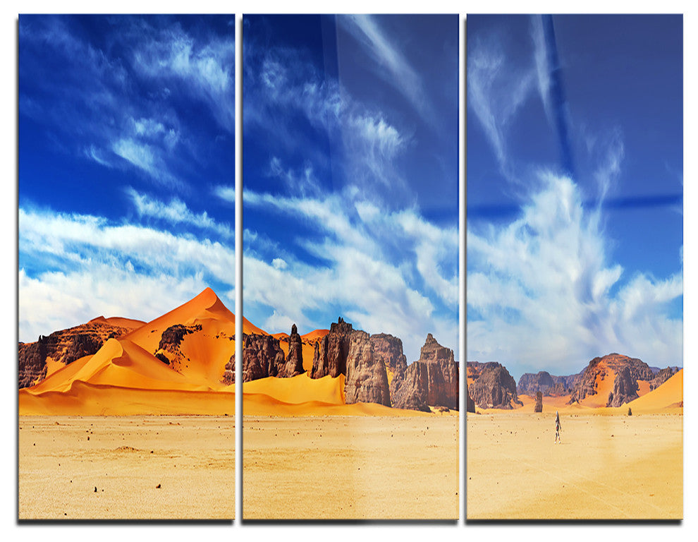 "Sahara Desert Panorama" Photography Metal Wall Art, 3 Panels, 36"x28"