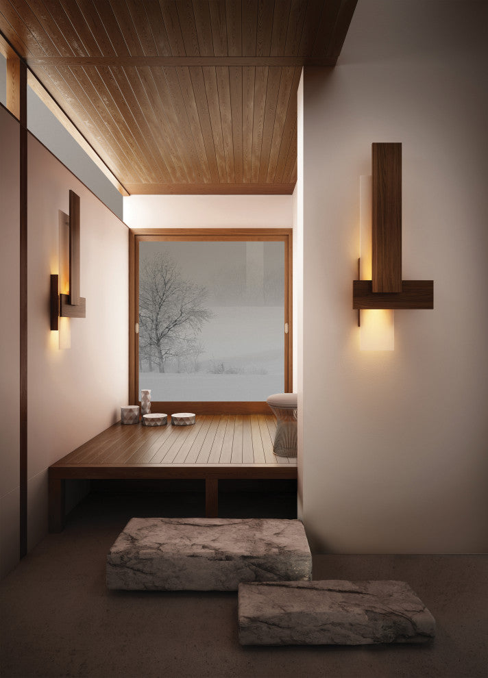 Sedo LED Wall Sconce, Dark Stained Walnut
