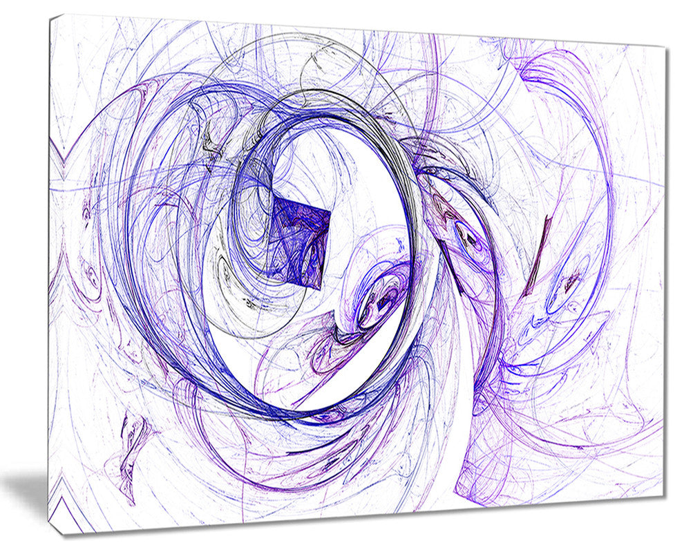 "Billowing Smoke Blue" Abstract Digital Art Canvas Print